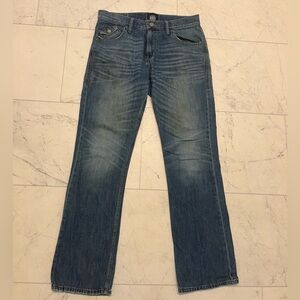 Rock & Republic Blue Bootcut Jeans with Vintage Fading